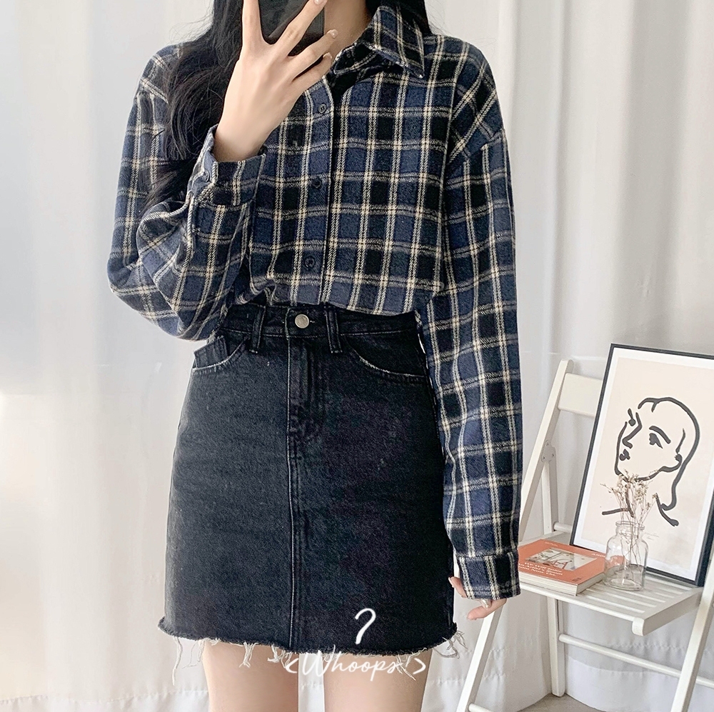 現貨｜不收邊A字牛仔短裙