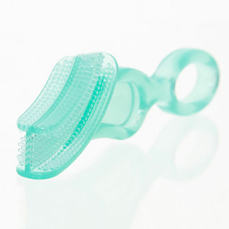 英國Brush Baby固齒潔牙刷-粉綠(二入)