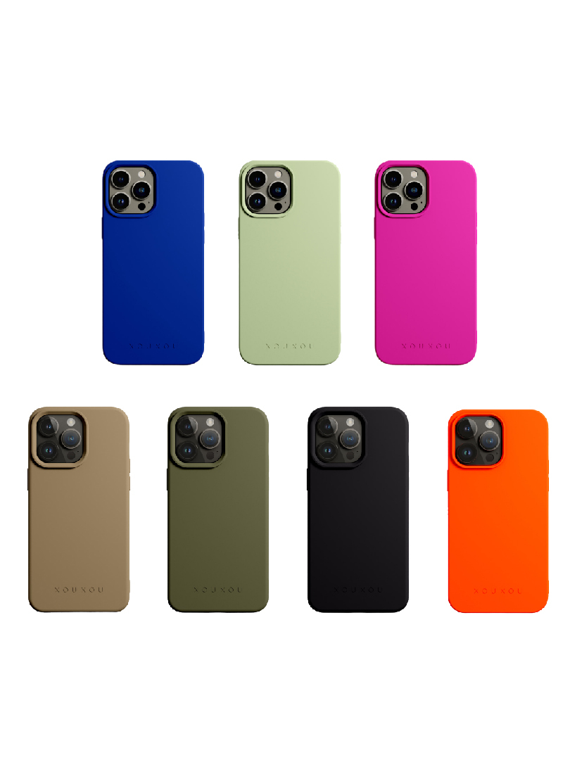 XOUXOU | FARBE經典款手機殼/MagSafe iPhone 13/14/15系列 共9色【XOUXOU 品牌旗艦館】