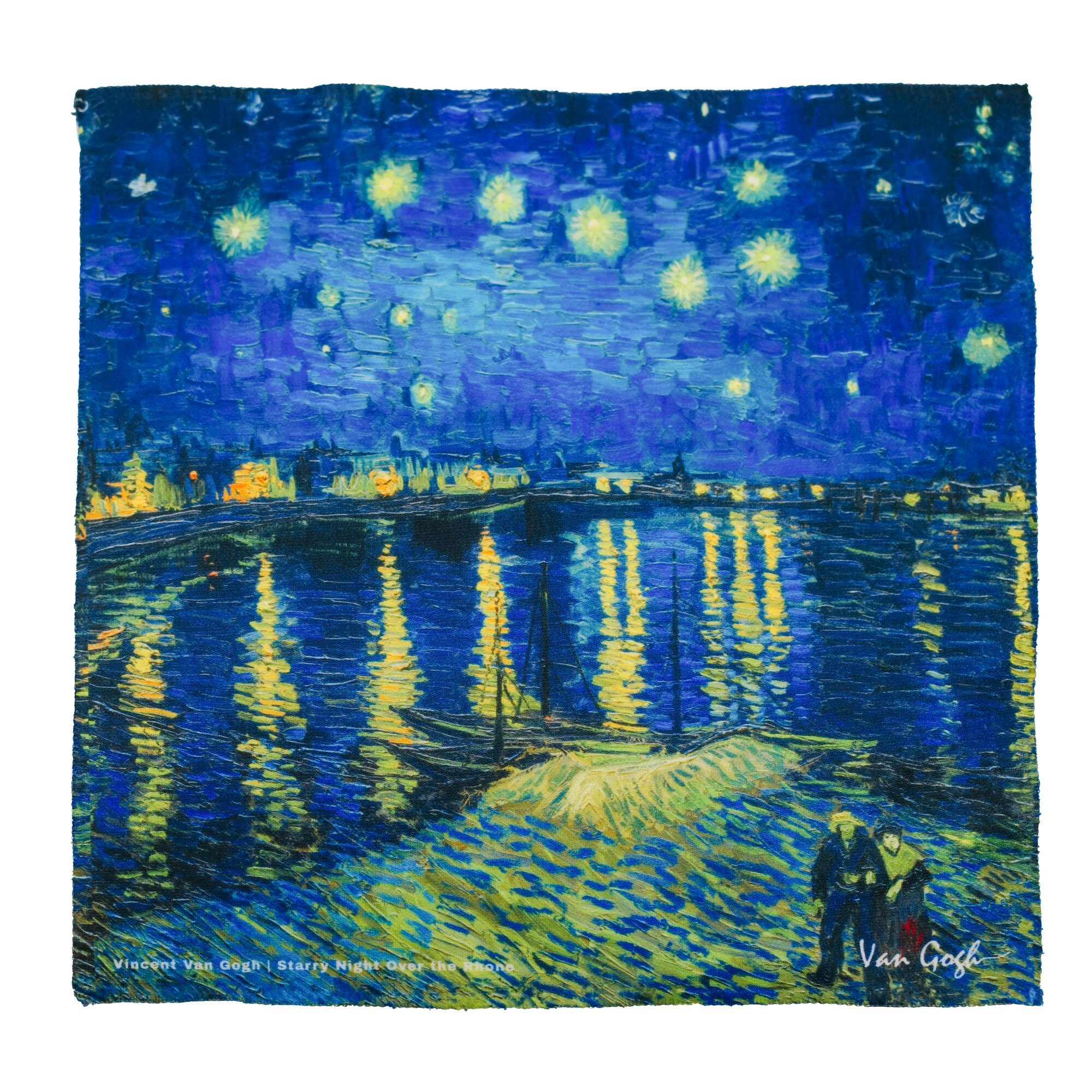 藝術小方巾｜梵谷《隆河上的星夜》