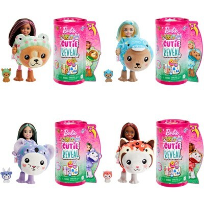 《 MATTEL 》  芭比驚喜造型娃娃-小凱莉動物變身系(隨機出貨)