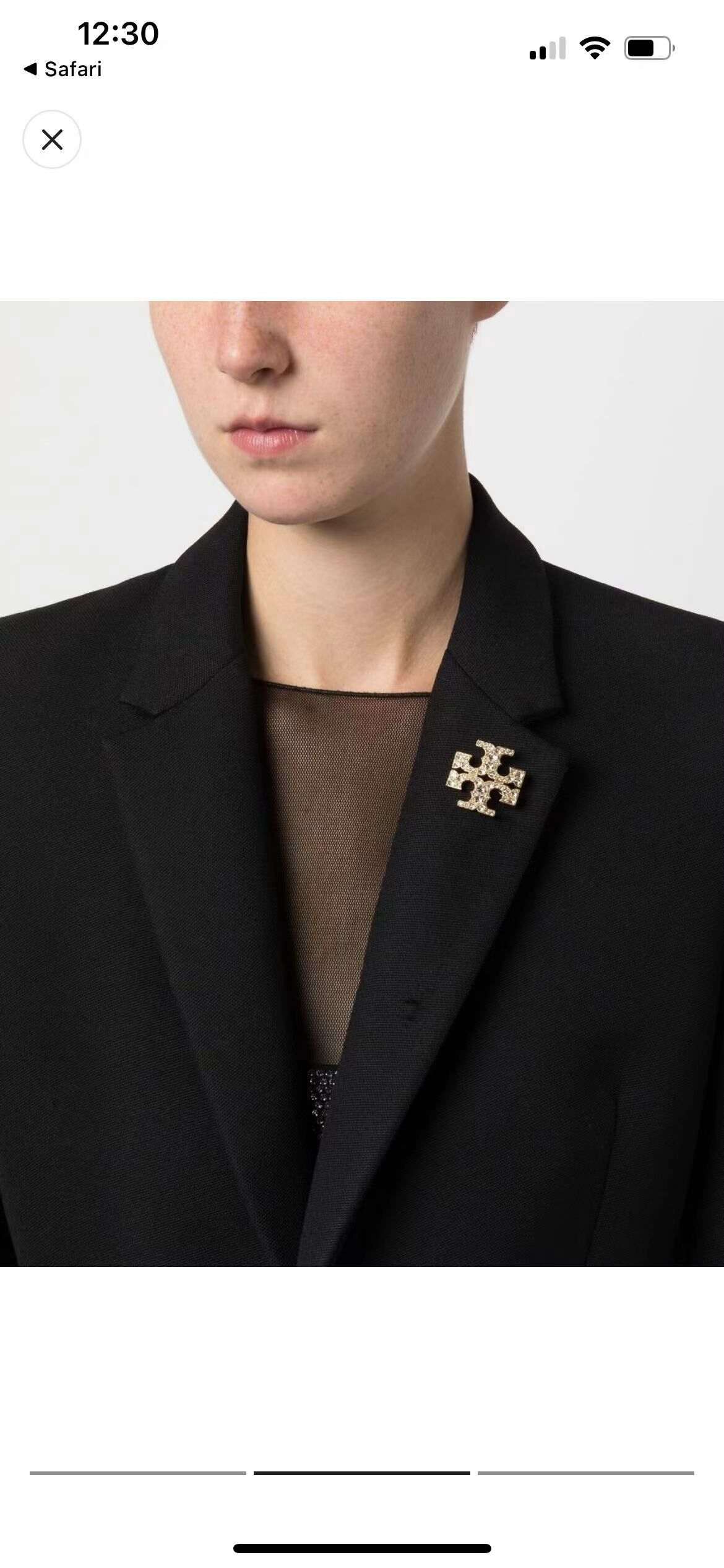 Tory Burch 水鑽胸針 -M