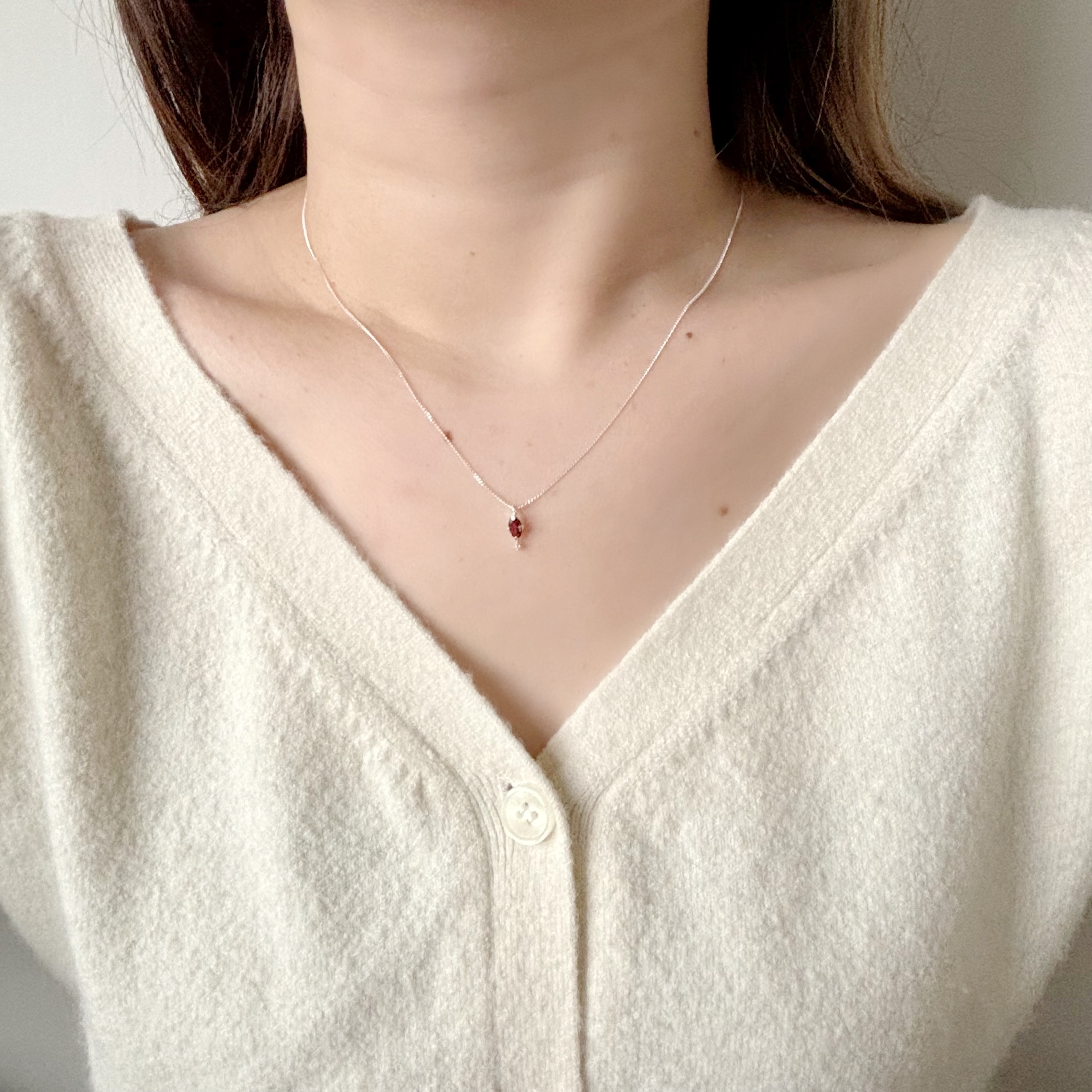 meteor橢圓石榴石honey項鍊