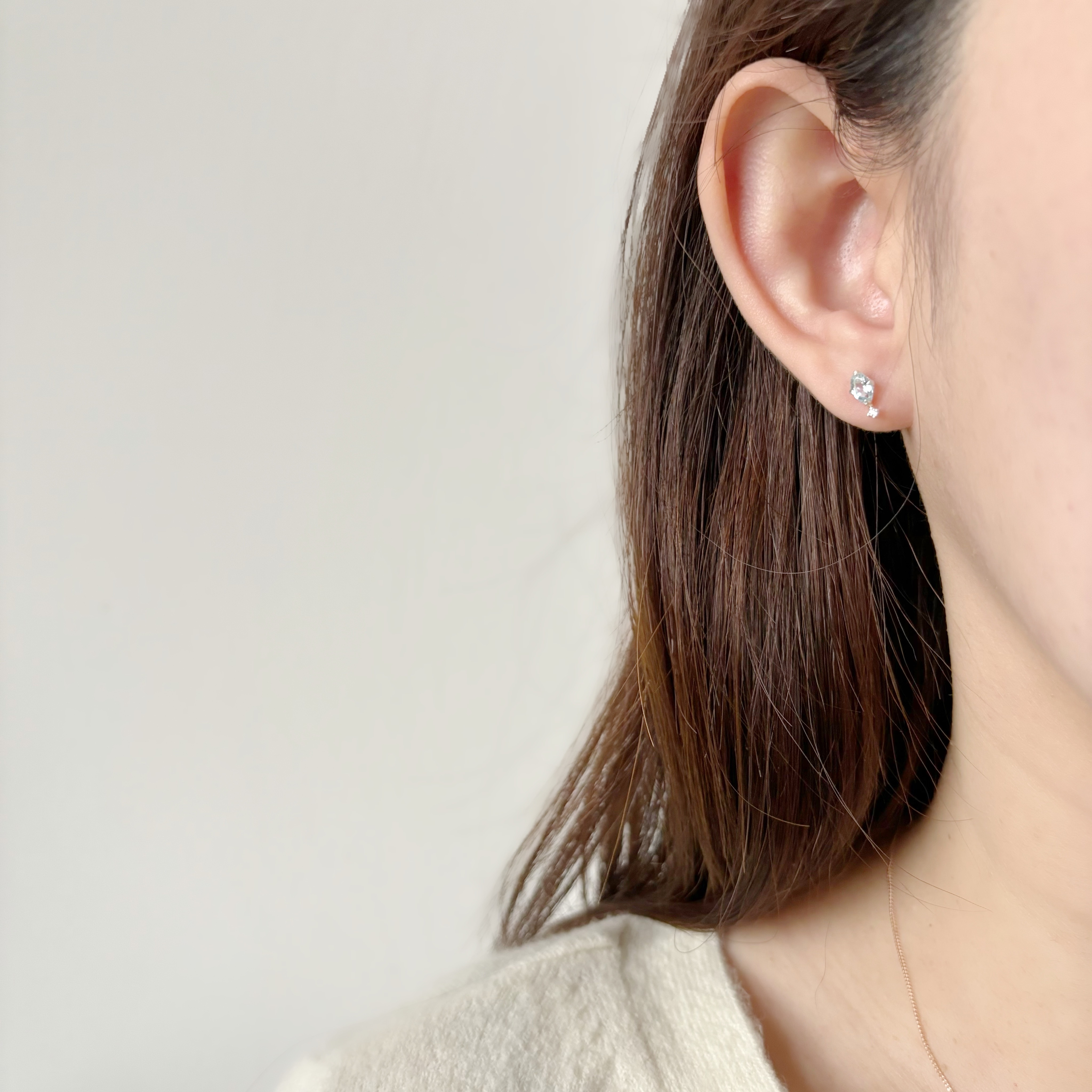 meteor橢圓托帕石耳環