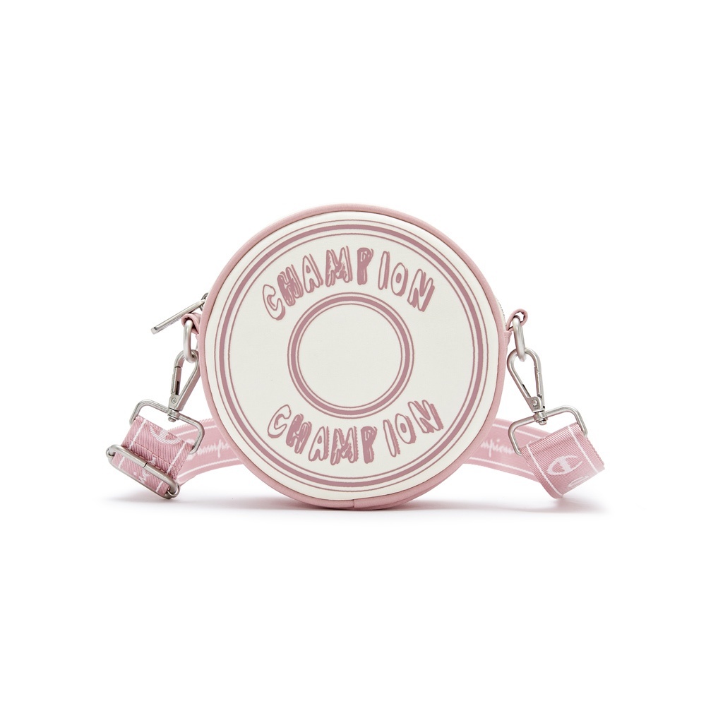 質感帆布圓餅包(粉)