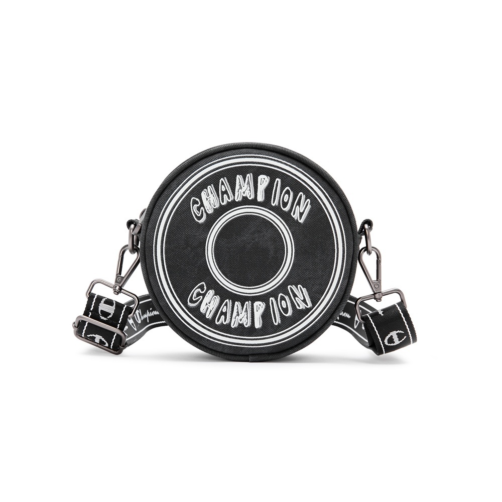 質感帆布圓餅包(黑)