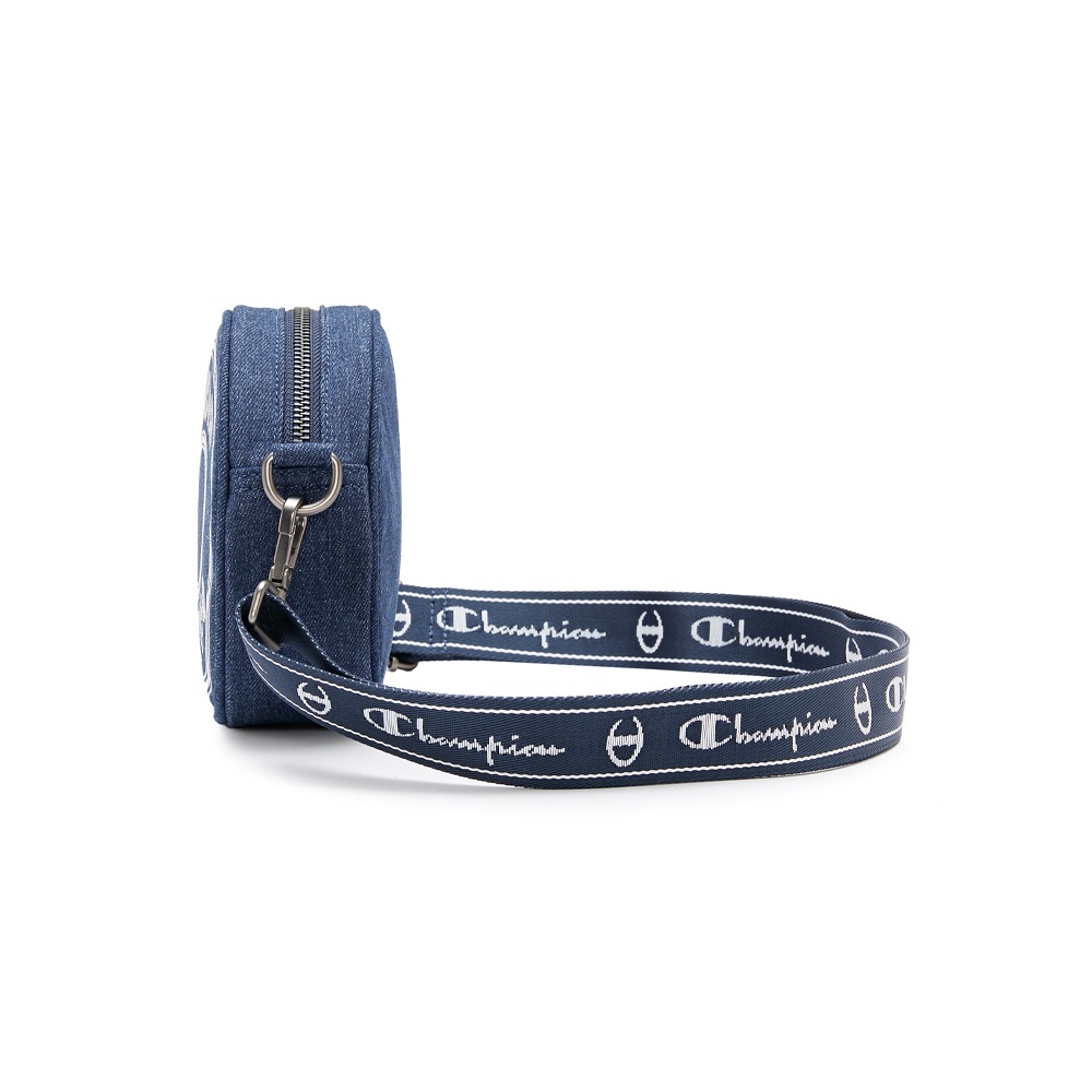 質感帆布圓餅包(深藍)