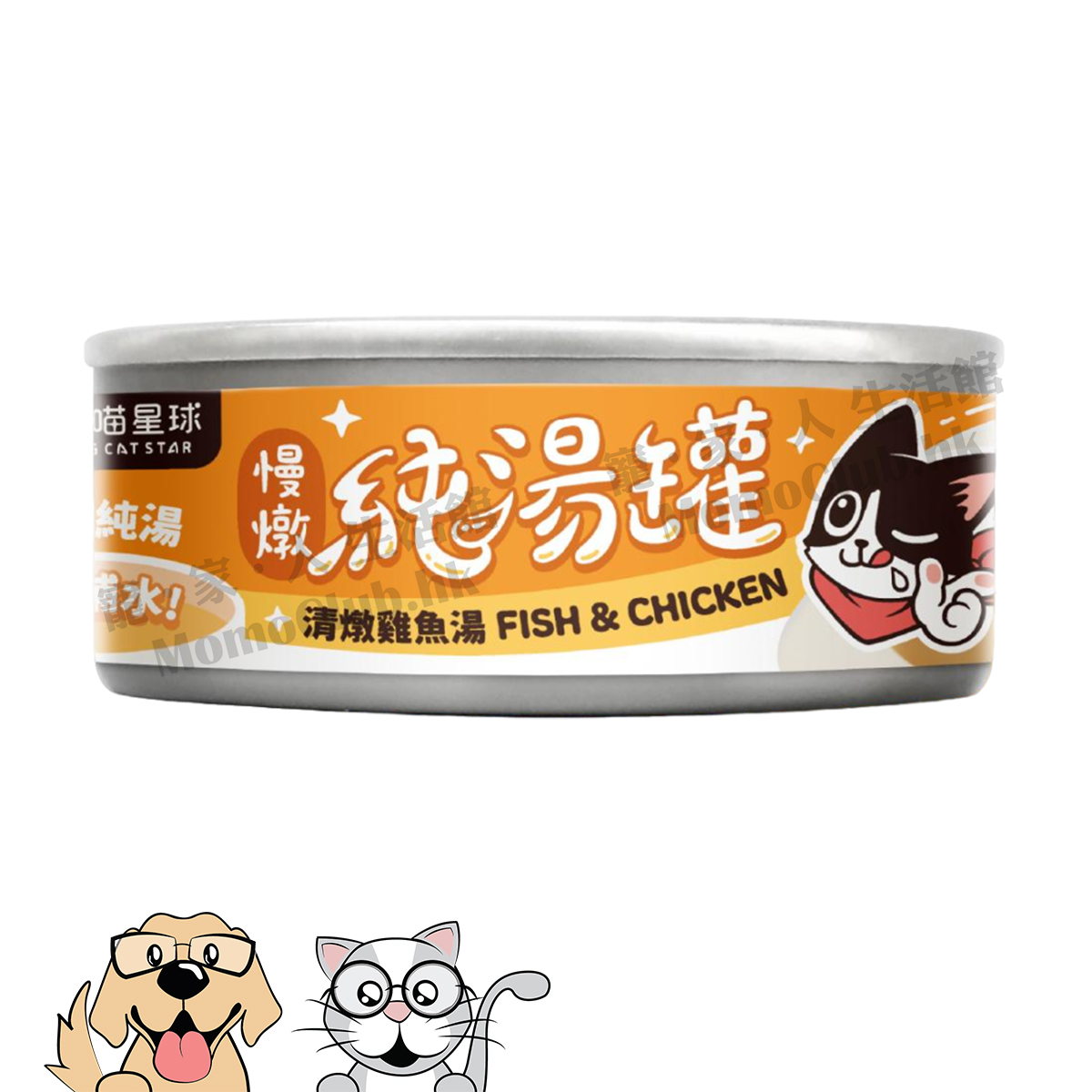 汪喵星球 - 無膠慢燉純湯罐 (清燉雞魚湯) 80g