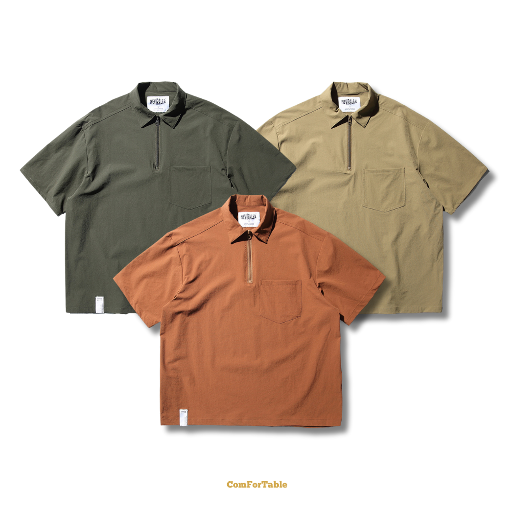 日系大地色系休閒POLO衫