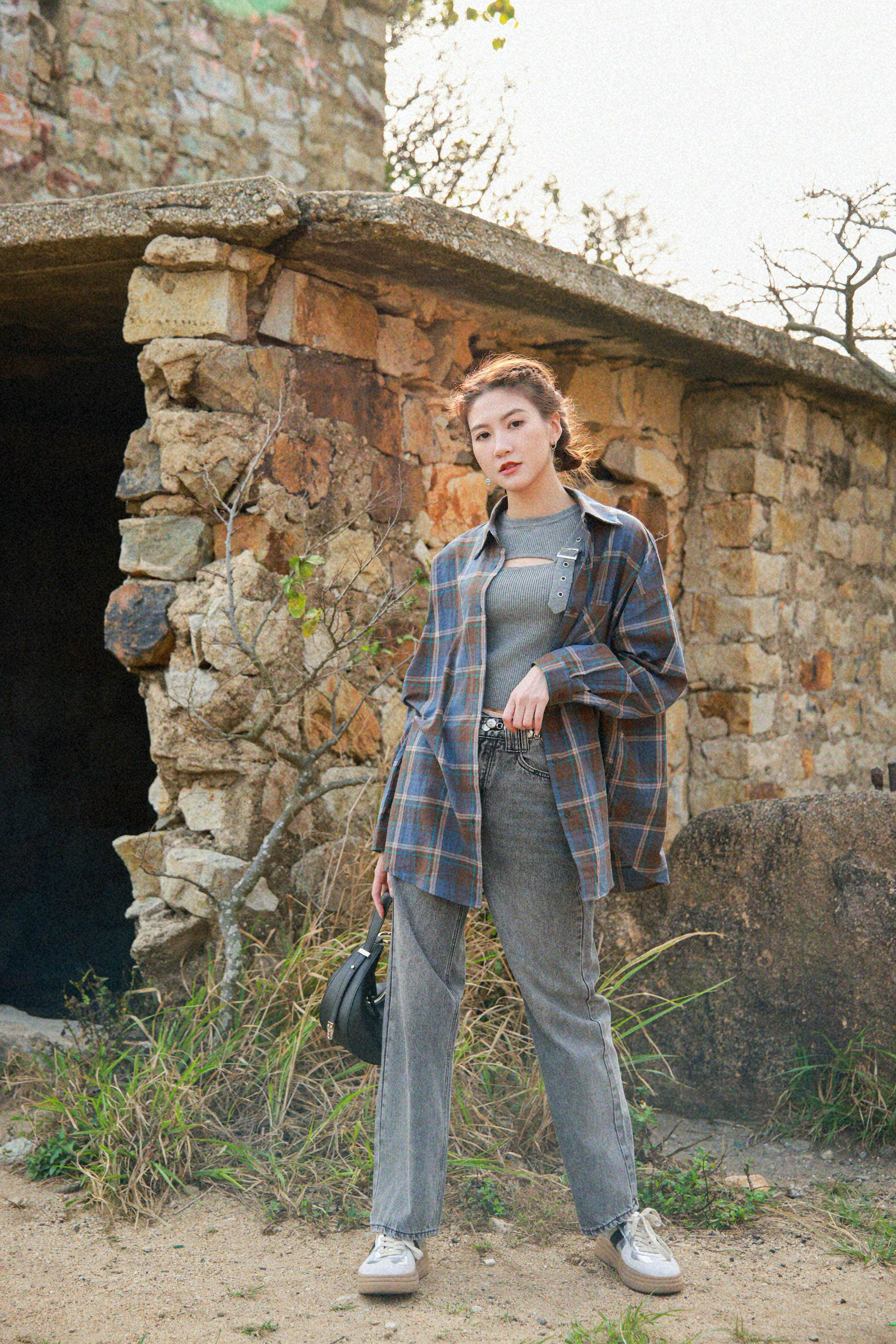 造型 755（恤衫＋背心＋牛仔褲）