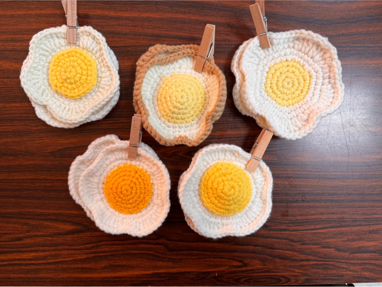 台中院|暖暖手織-雙蛋杯墊(5入)