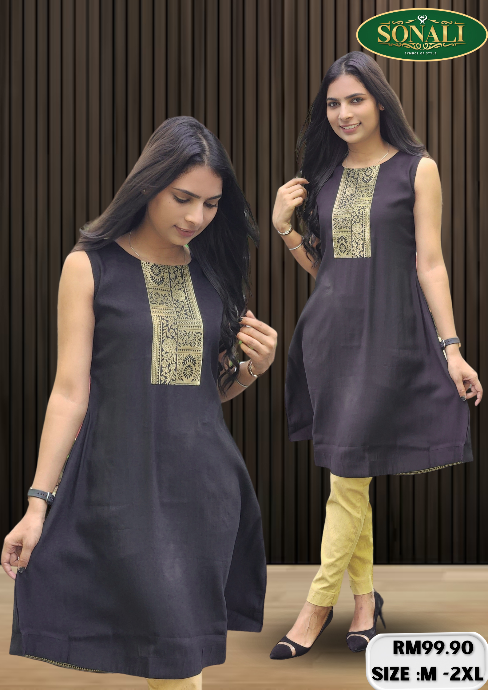 Sonali Premier Quality Women's Kurti Indian Tradition Women's Top - LJE135