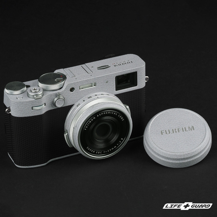 FUJIFILM X100VI 貼膜商品圖，LIFE+GUARD 專機專屬設計開版