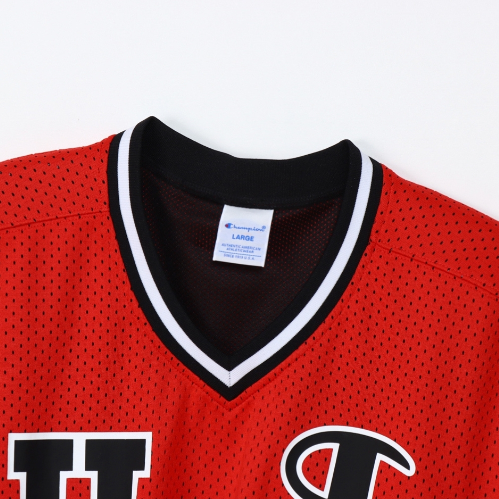 男款-ACTION STYLE網眼透氣冰球七分袖球衣-紅色（C3-Z403-940）