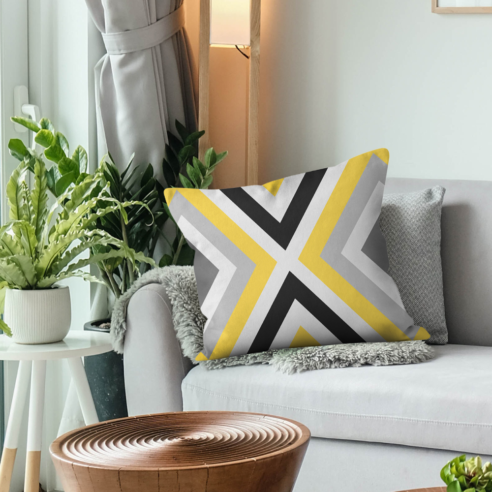 元氣熊 桃皮絨方形抱枕 (幾何/圓點/簡約系列)