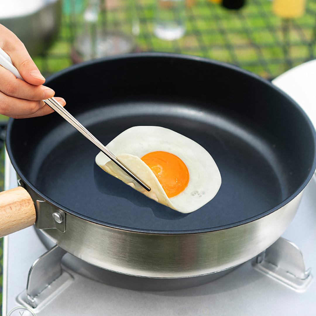 CLS 圓木柄不鏽鋼不沾鍋