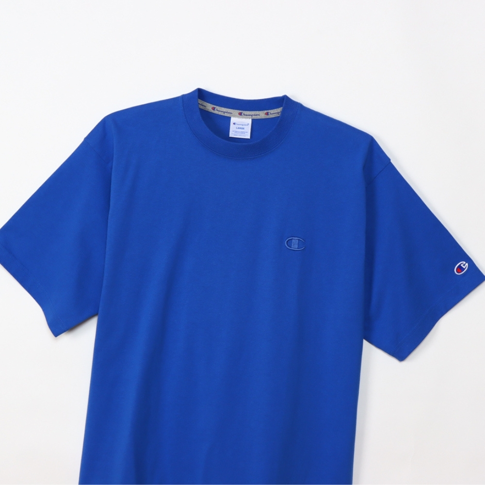 男款-ACTION STYLE厚磅純色寬版短TEE-寶藍（C3-V331-327）