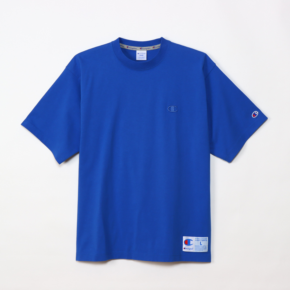 男款-ACTION STYLE厚磅純色寬版短TEE-寶藍（C3-V331-327）