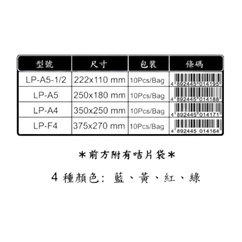 [更就手] Globe L型網紋拉鍊袋 功課袋 LP系列 (多款尺寸可選)