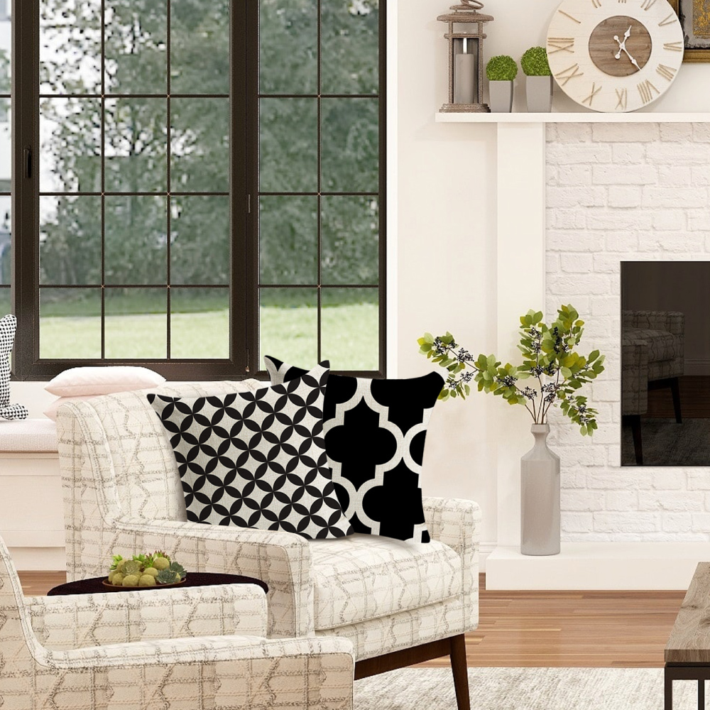 元氣熊 方形抱枕 (亞麻現代/短絨優雅系列)