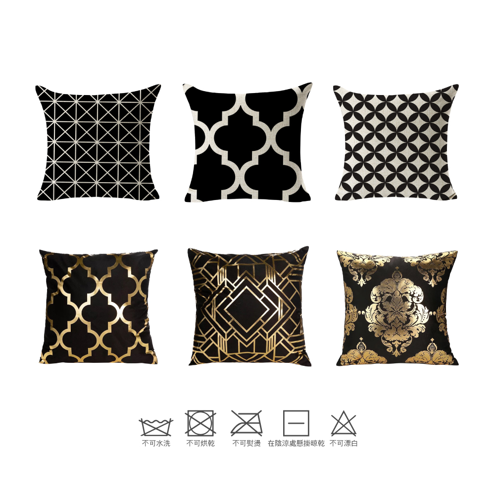 元氣熊 方形抱枕 (亞麻現代/短絨優雅系列)