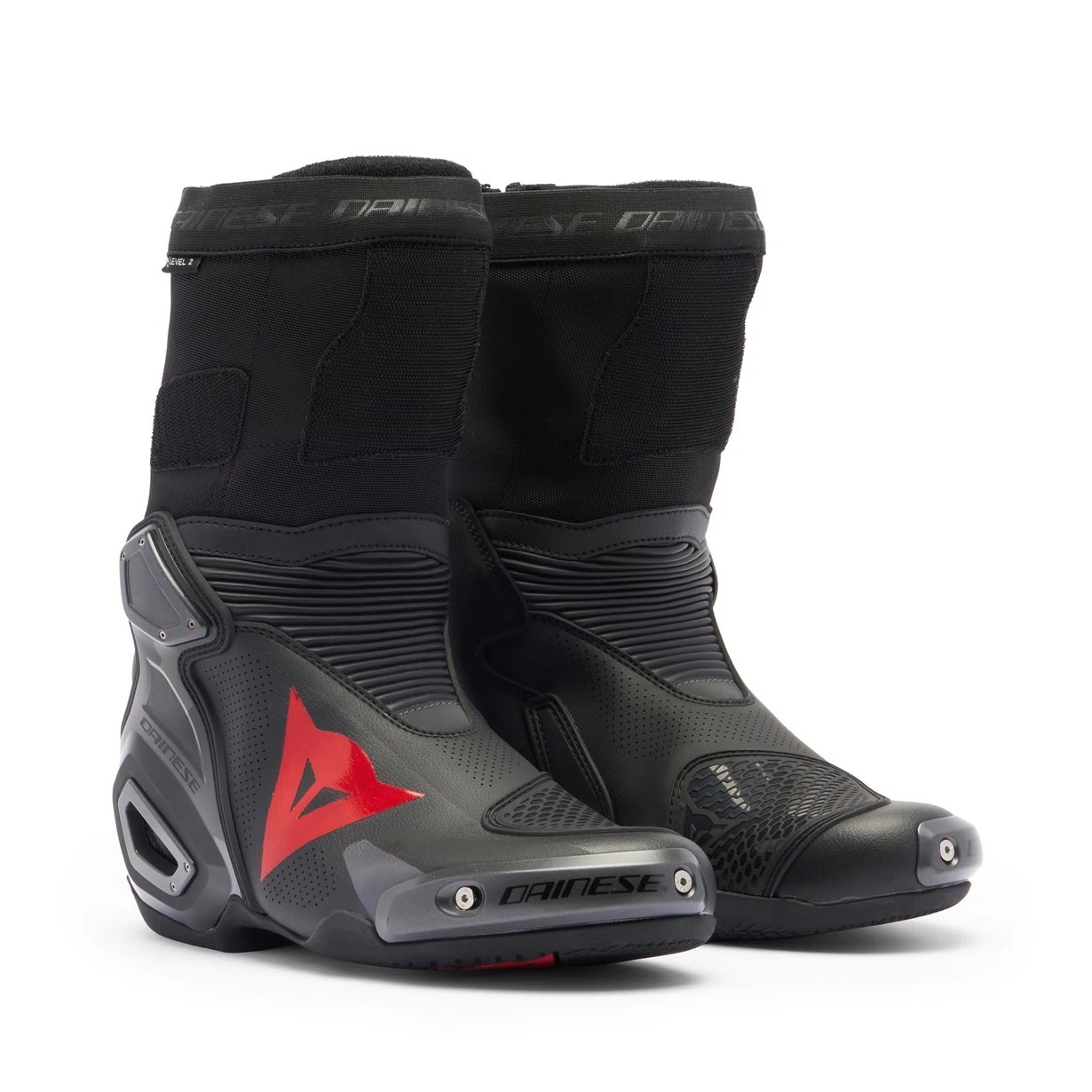 DAINESE AXIAL 2 AIR BOOTS BLACK/BLACK/RED-FLUO 黑黑螢光紅 車靴