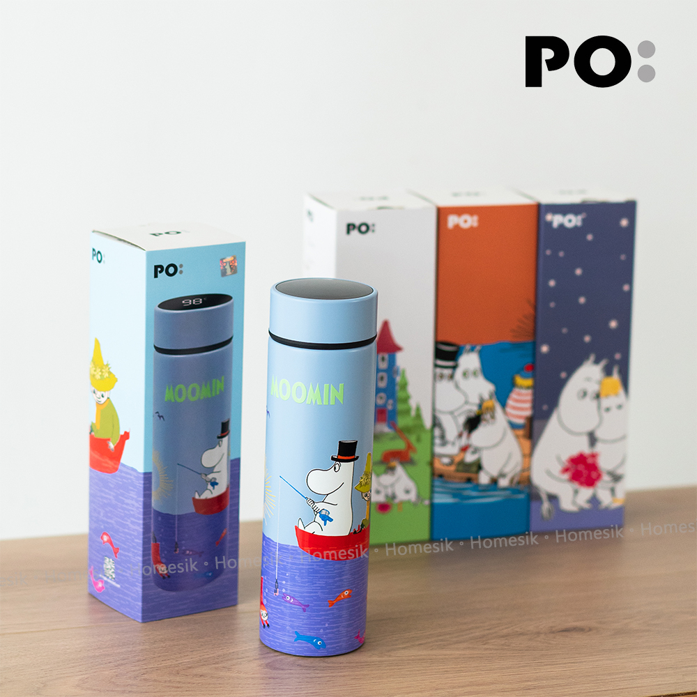 姆明智能温度感應保温杯, 淺灰藍 (週末釣魚) PO: 15186