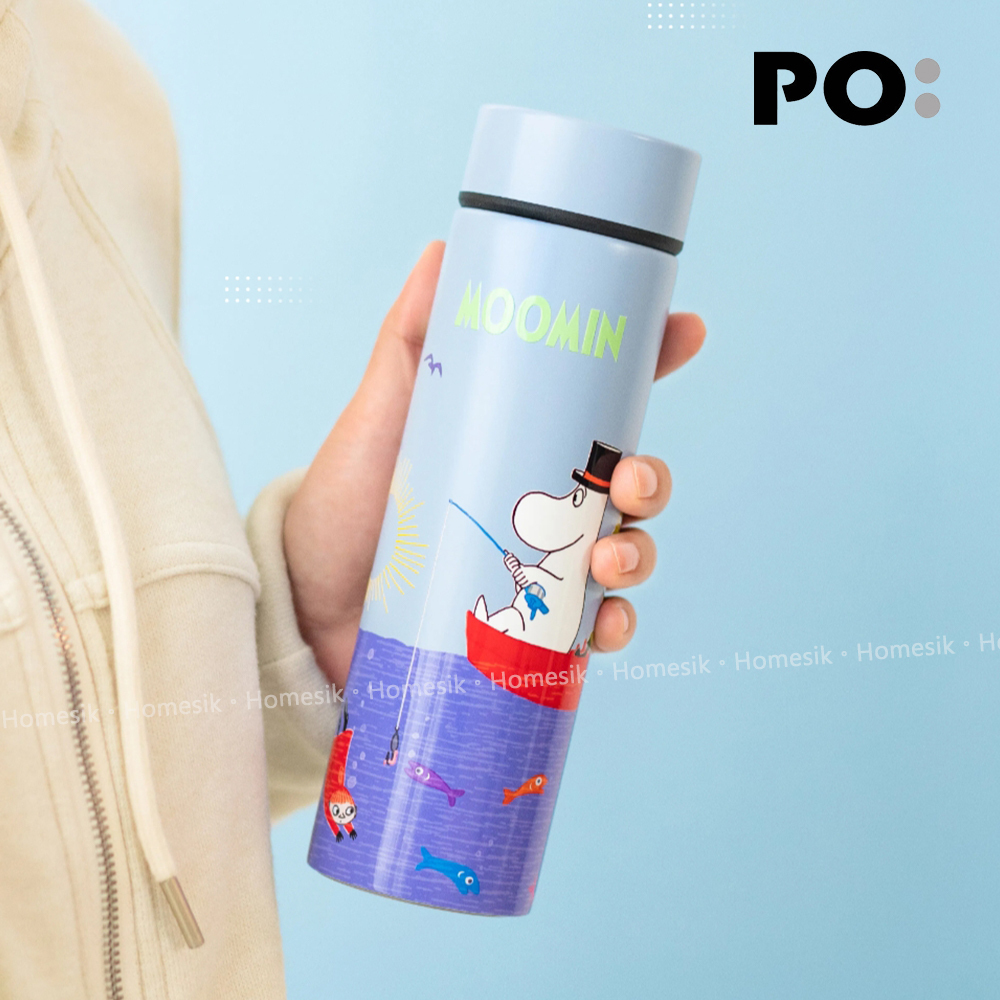 姆明智能温度感應保温杯, 淺灰藍 (週末釣魚) PO: 15186