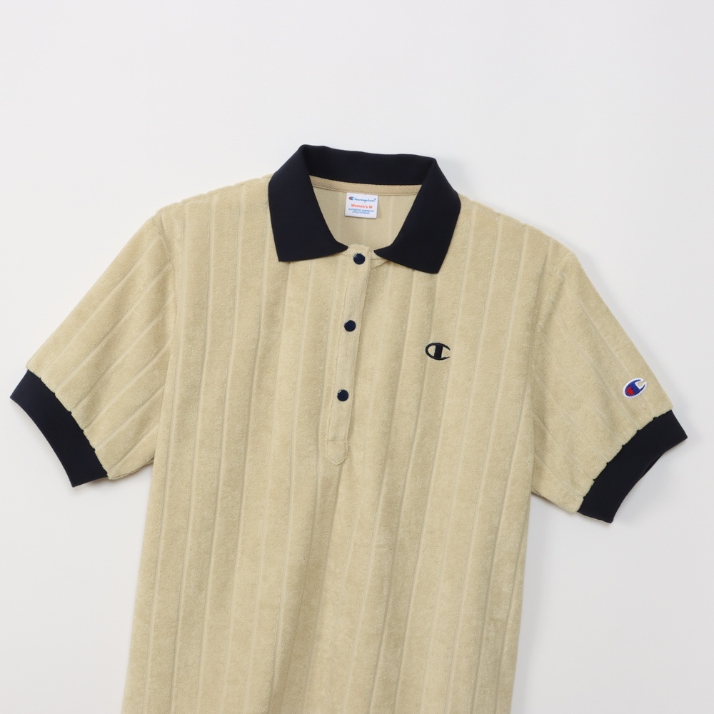 女款 -CASUAL毛圈布網球風Polo衫-卡其（CW-Z308-780）