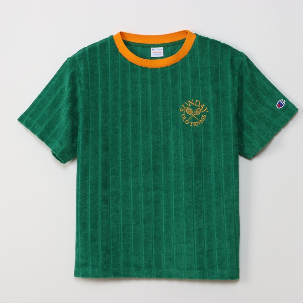 女款 -毛圈布網球風短TEE-綠色（CW-Z309-605）