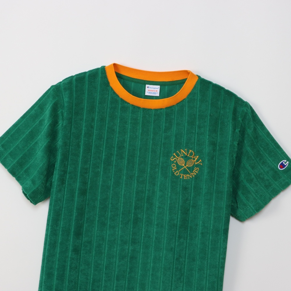 女款 -毛圈布網球風短TEE-綠色（CW-Z309-605）