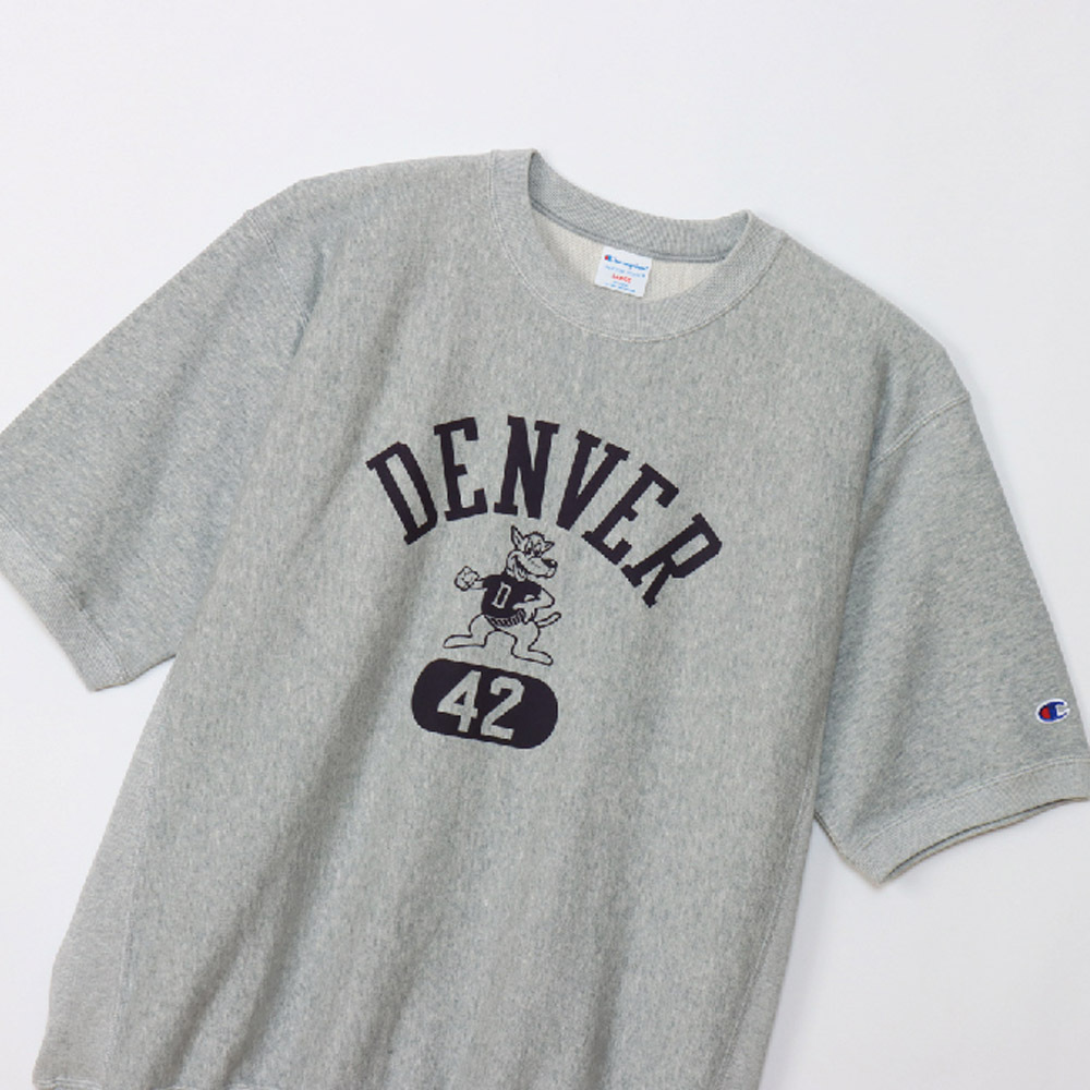 男款- REVERSE WEAVE學院寬衛衣短TEE-灰色（C3-Z006-070）