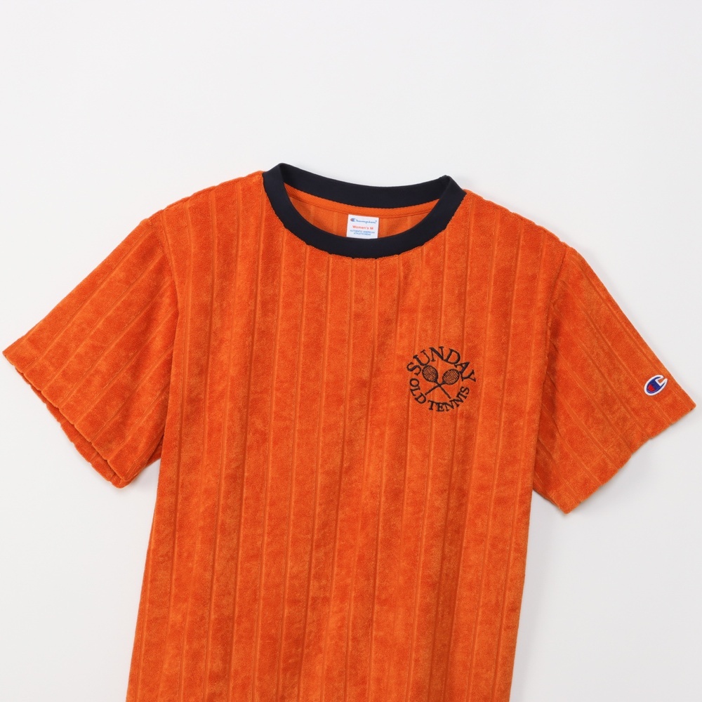 女款 -毛圈布網球風短TEE-橘色（CW-Z309-843）