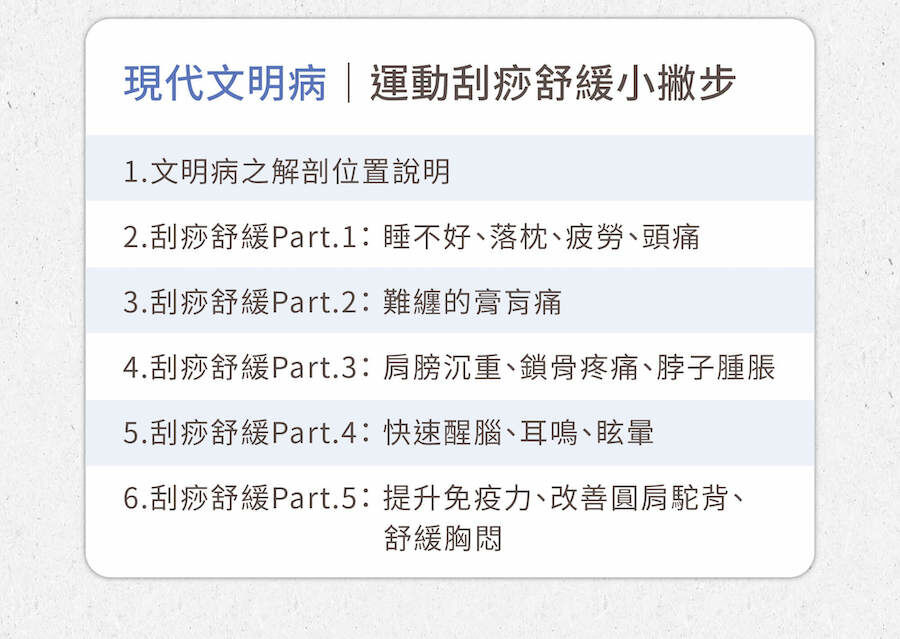 科學刮痧，刮除現代文明病，運動刮痧舒緩小撇步
