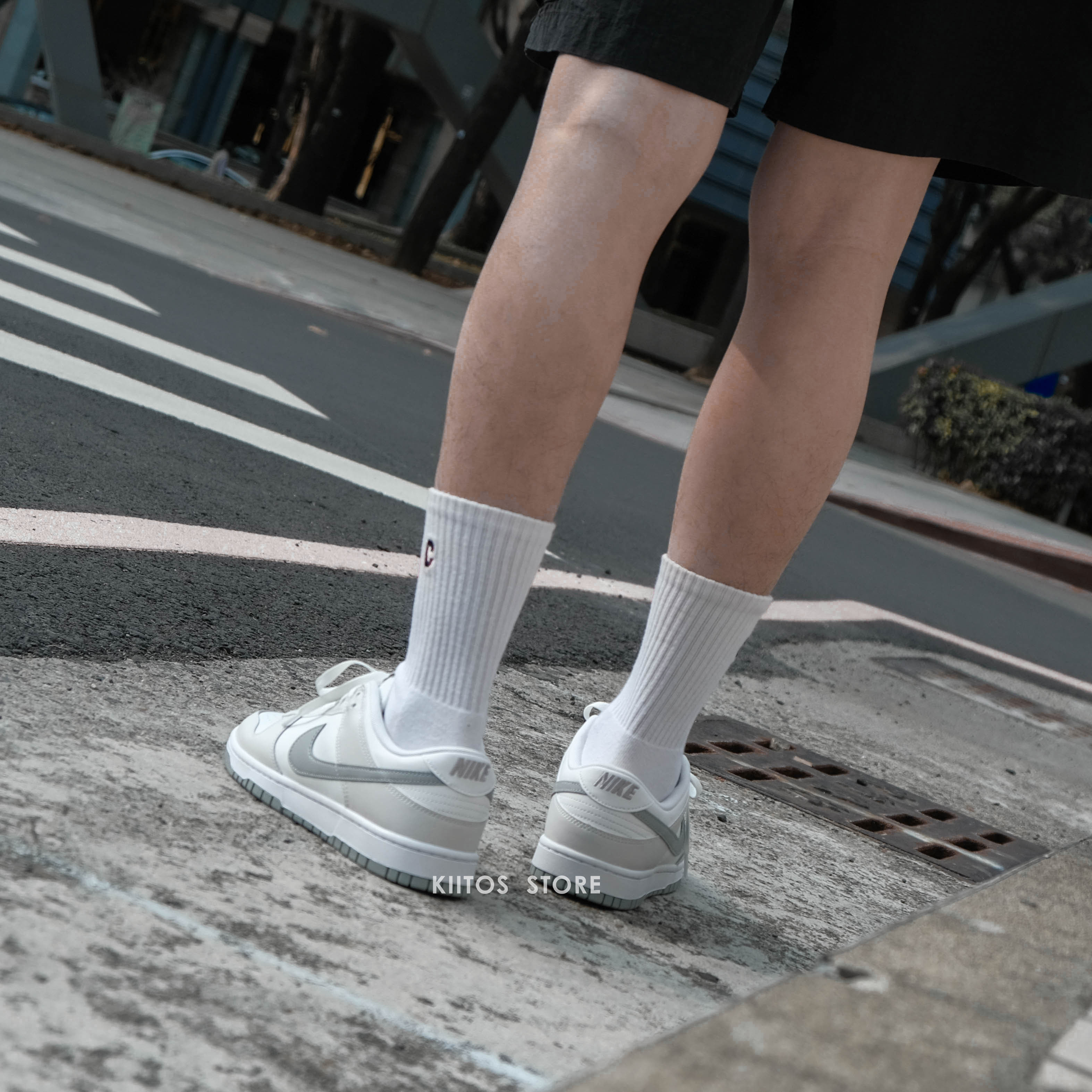 NIKE DUNK LOW SUMMIT WHITE/LIGHT SMOKE GREY-PLATINUM TI