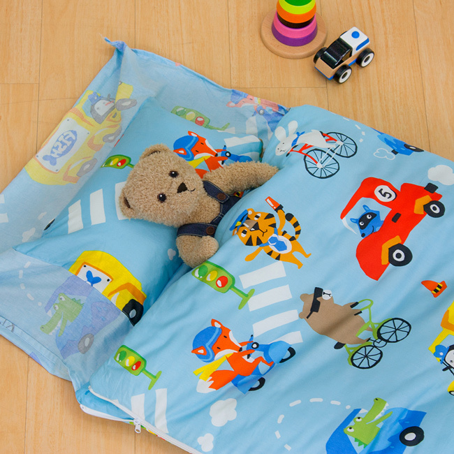 兒童抗菌防蹣 可機洗睡袋｜2022 旅行家 藍