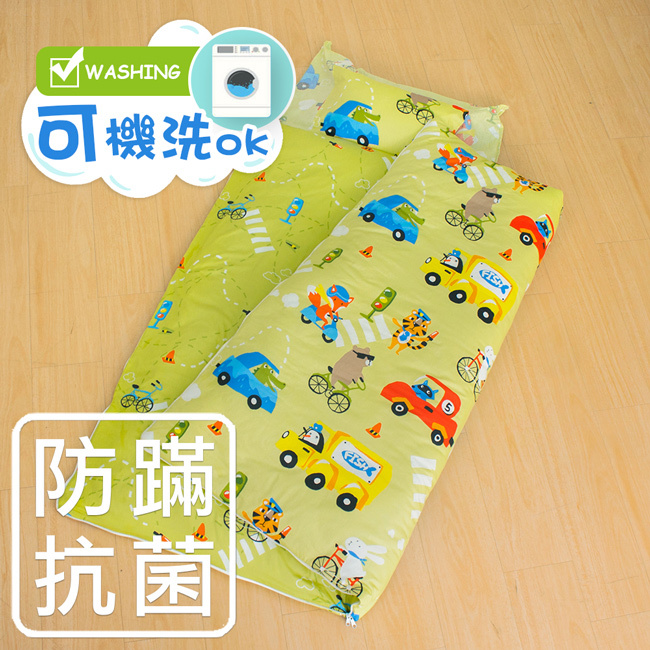 兒童抗菌防蹣 可機洗睡袋｜2022 旅行家 綠