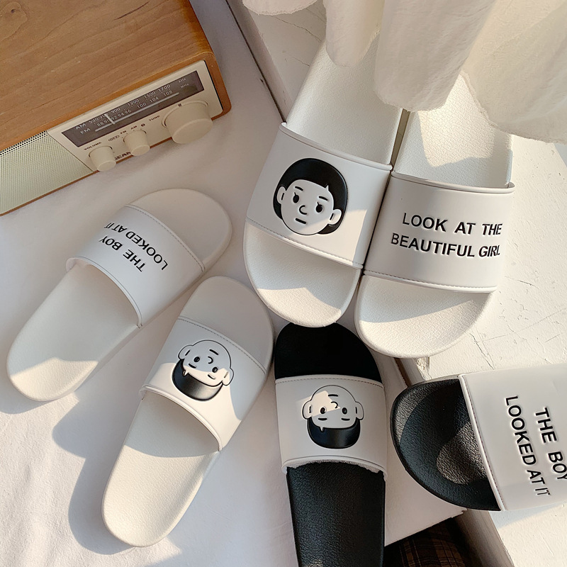 【部分斷貨】《3822》文青男孩女孩情侶系列 居家拖鞋