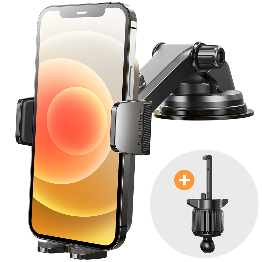 【Lisen】吸盤式雙配件車載支架