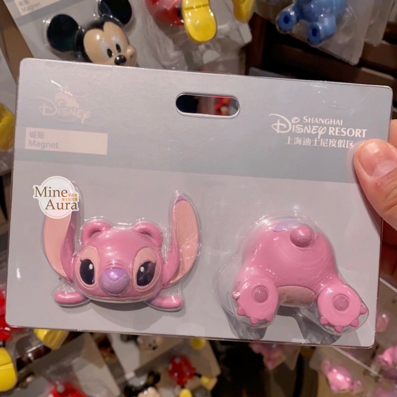 安琪拉 Angel 大頭+屁屁 屁股 造型 磁鐵 2入組 星際寶貝 Lilo & Stitch -上海迪士尼樂園