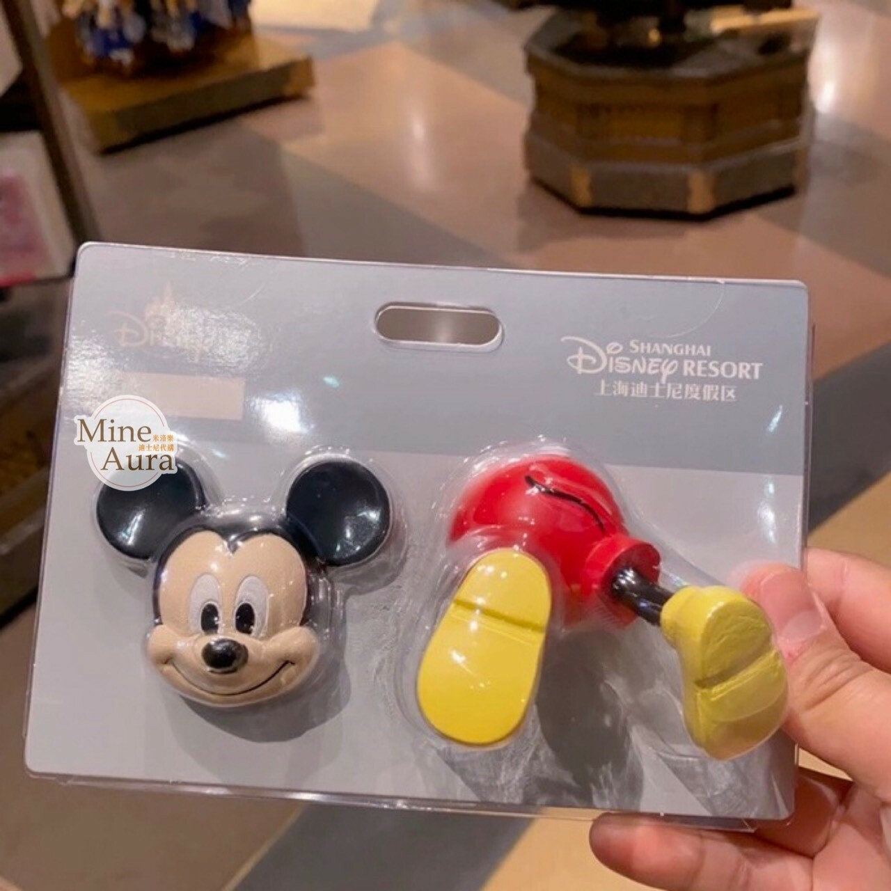 米奇 Mickey 大頭+屁屁 屁股 造型 磁鐵 2入組 -上海迪士尼樂園