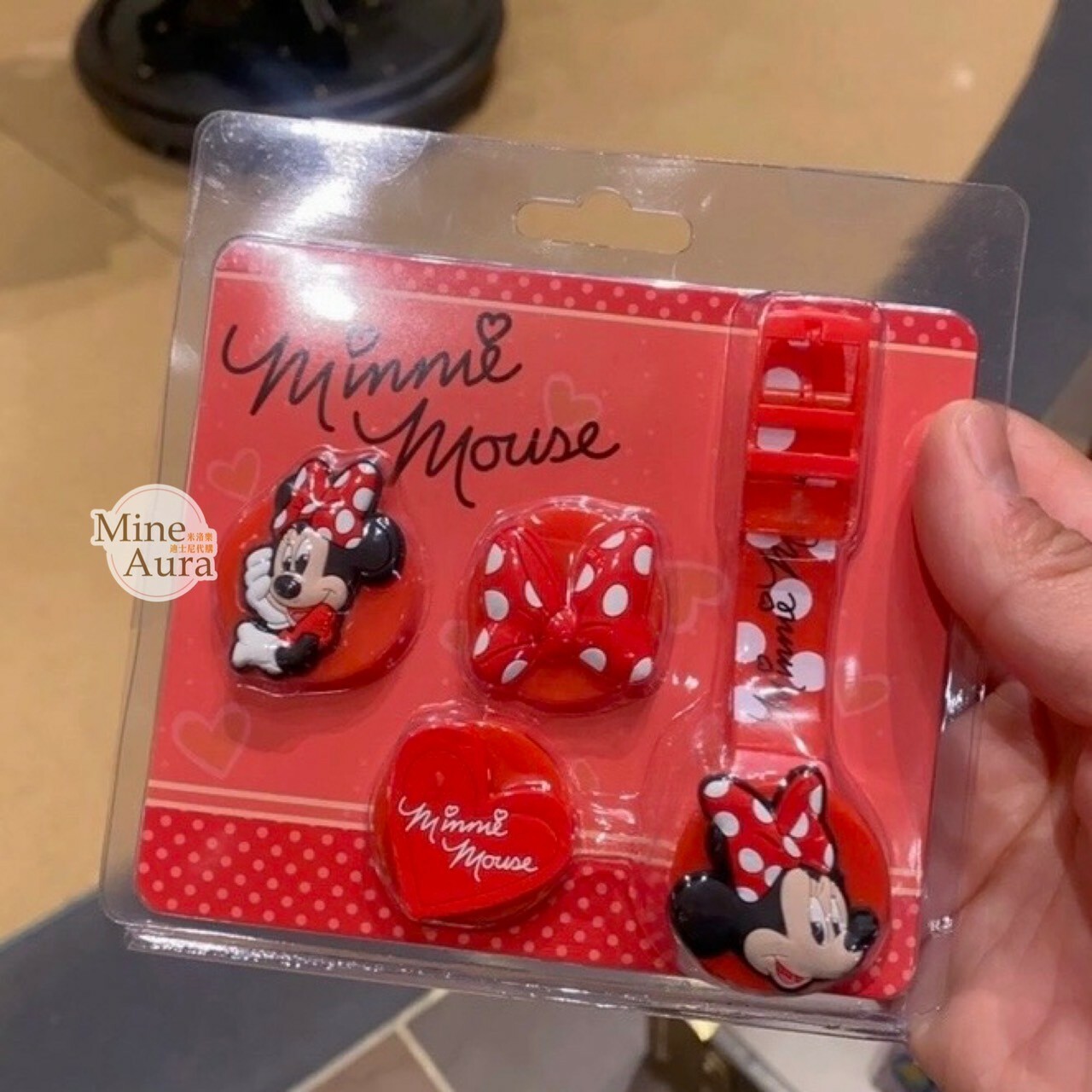 米妮 Minnie 蝴蝶結 造型 可換錶蓋 兒童 手錶 -上海迪士尼樂園