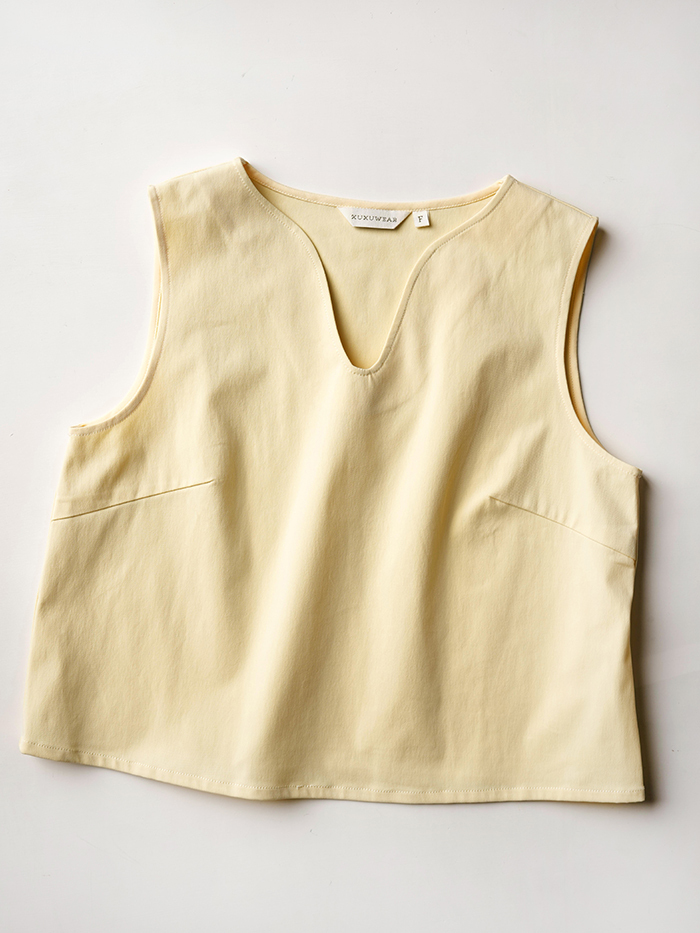 春遊暖陽無袖背心-黃雀