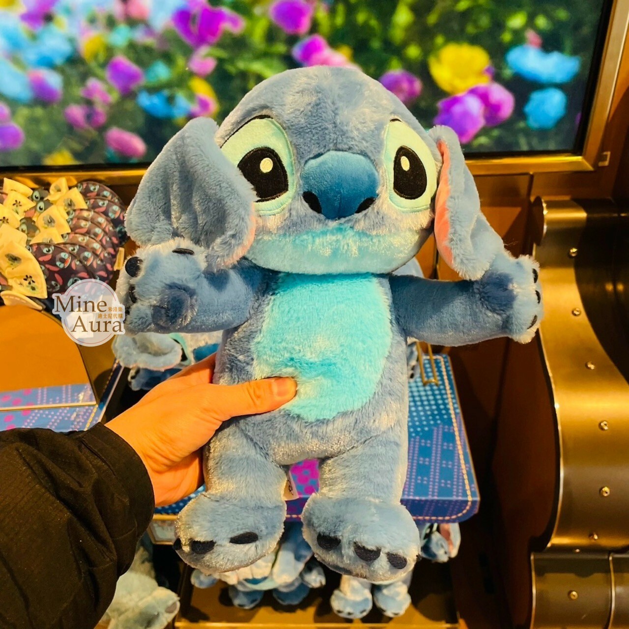 史迪奇 Stitch 捏捏肚子 耳朵可動設計 絨毛 娃娃 玩偶 星際寶貝 Lilo & Stitch -上海迪士尼樂園