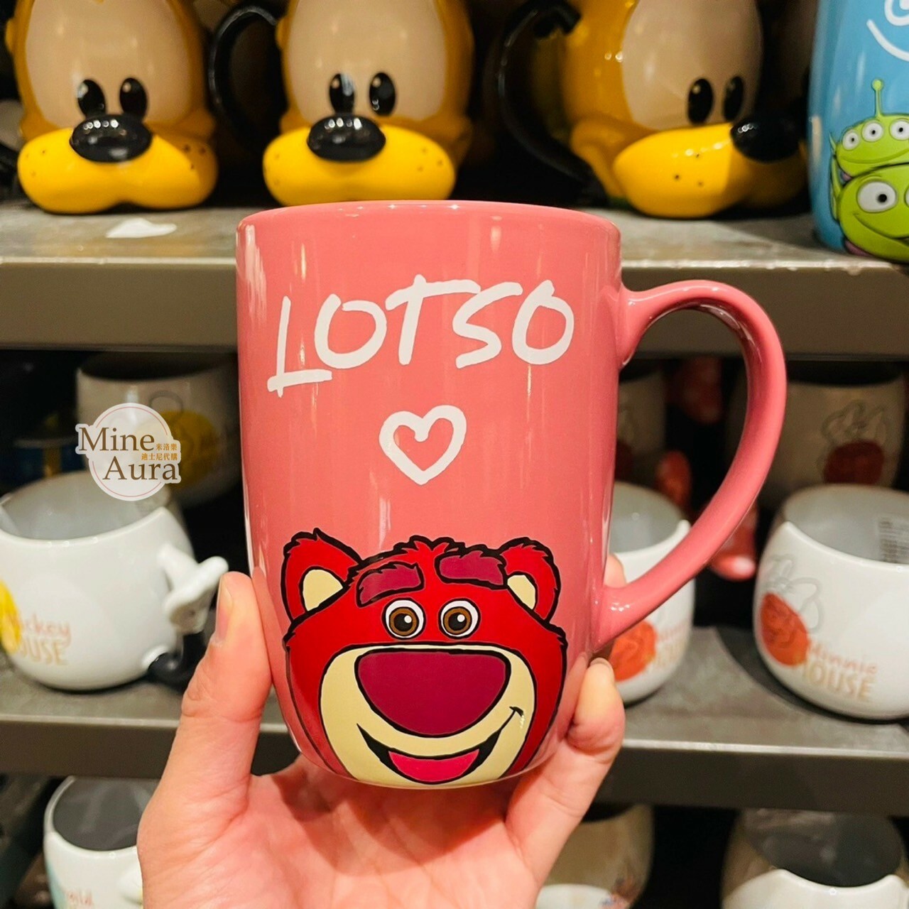 熊抱哥 Lotso 桃紅色 陶瓷馬克杯 水杯 玩具總動員 Toy Story -上海迪士尼樂園