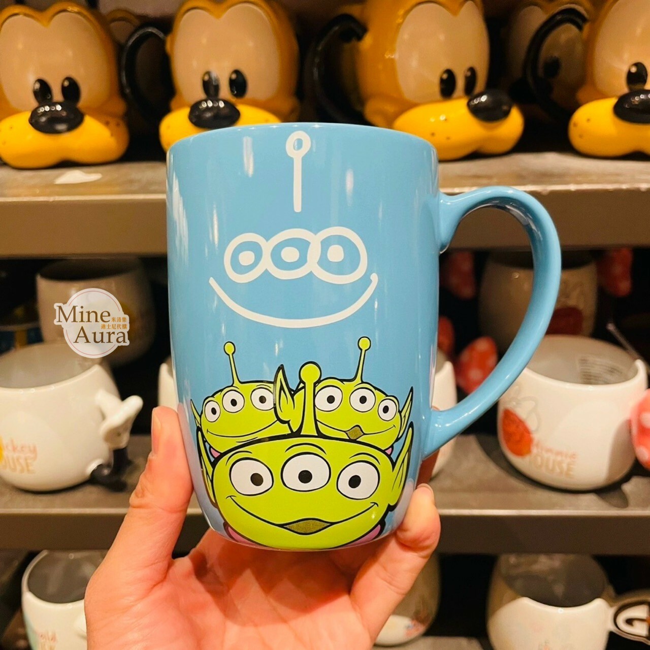 三眼怪 Alien 藍色 陶瓷馬克杯 水杯 玩具總動員 Toy Story -上海迪士尼樂園