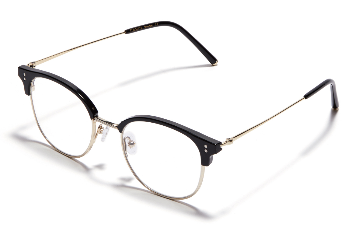 メガネ CARIN Alex R C4 ALEX R+ C4 CARIN光學眼鏡-ALEX S+ C4 黑金-韓國眼鏡品牌