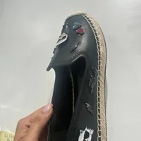 [S] KARL LAGERFELD MICHAELA CATE PINS ESPADRILLE,BLACK, KL134024-BLK (SKL964)