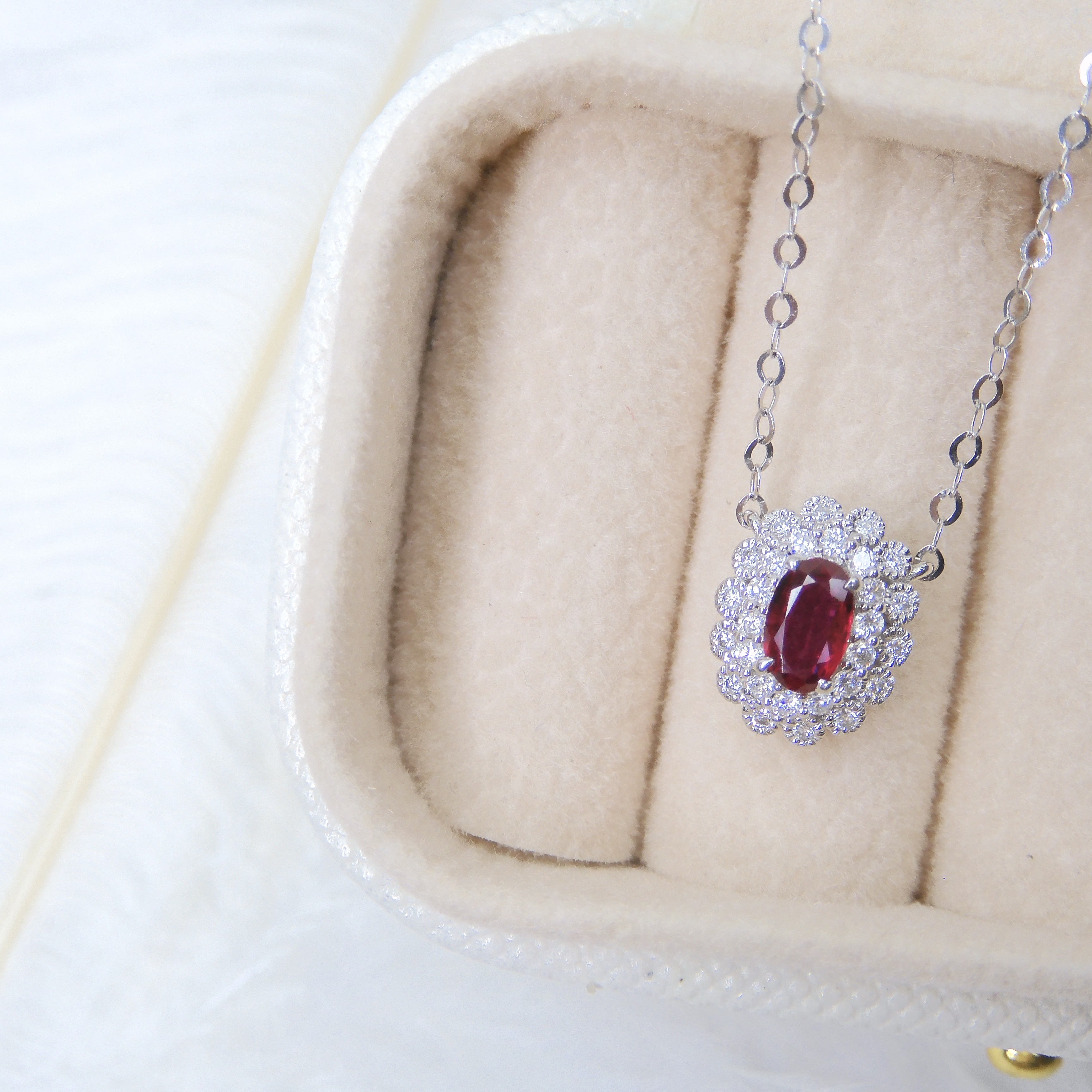 18K金 0.25ct 紅寶石項鏈