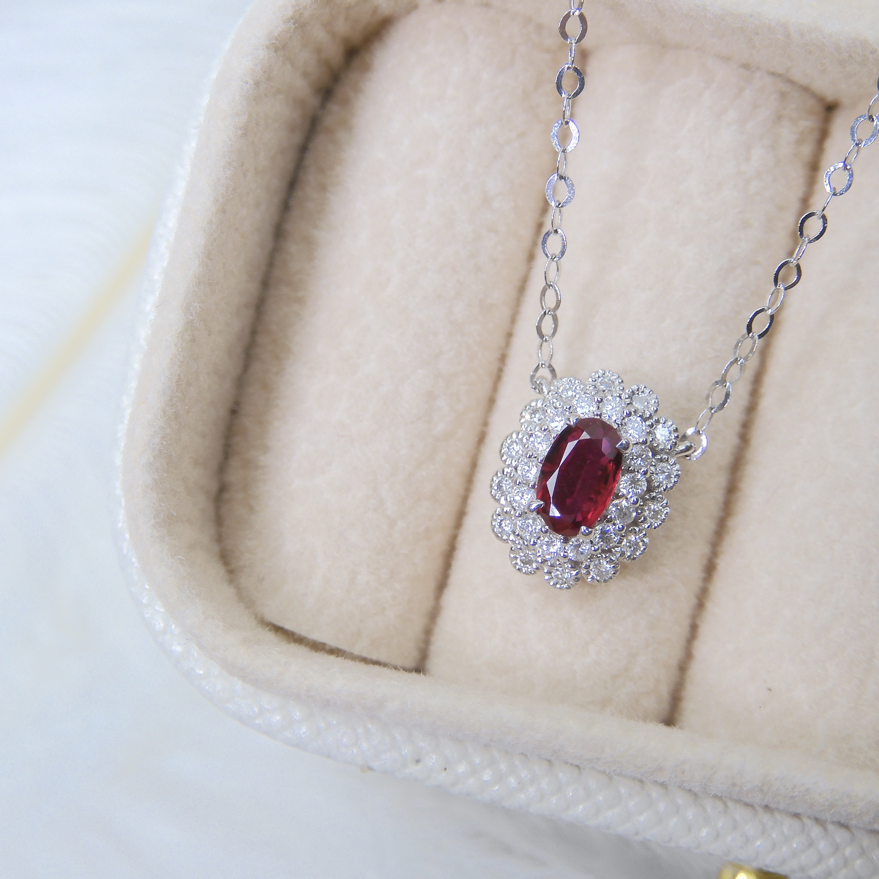 18K金 0.25ct 紅寶石項鏈